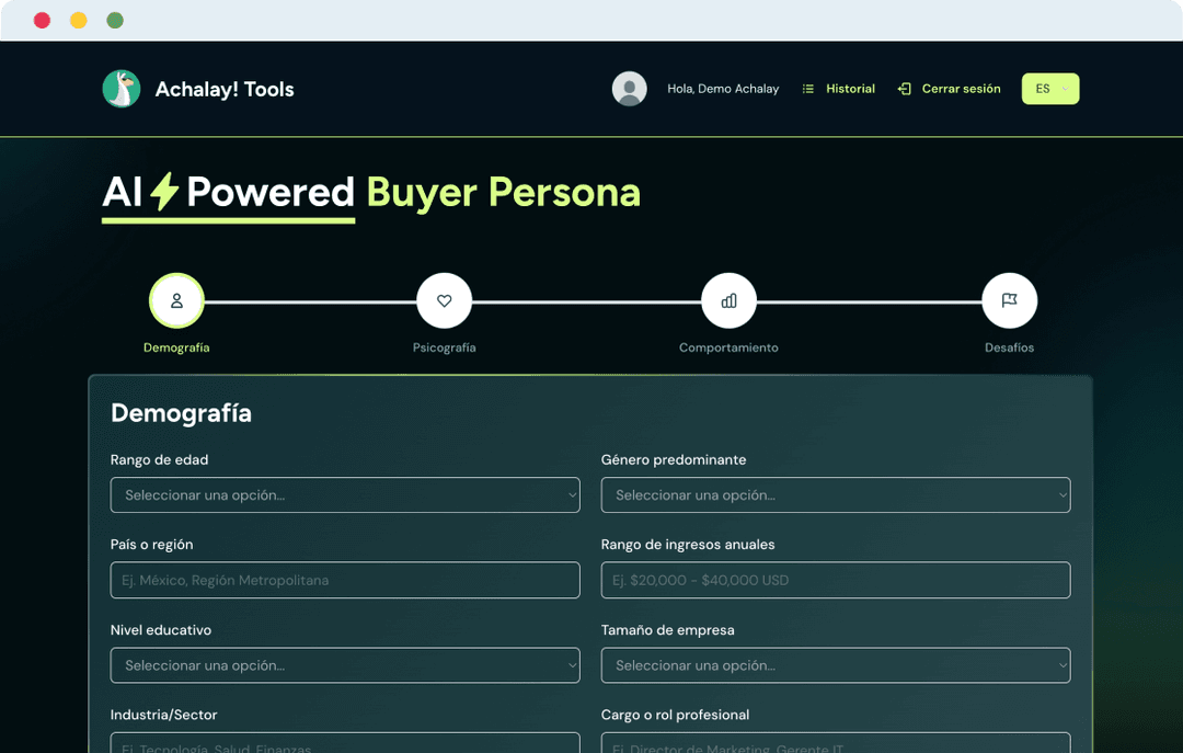 Formulario de Buyer Persona