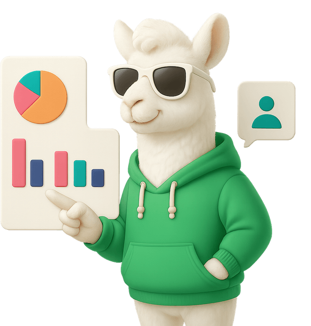 Llama with sunglasses