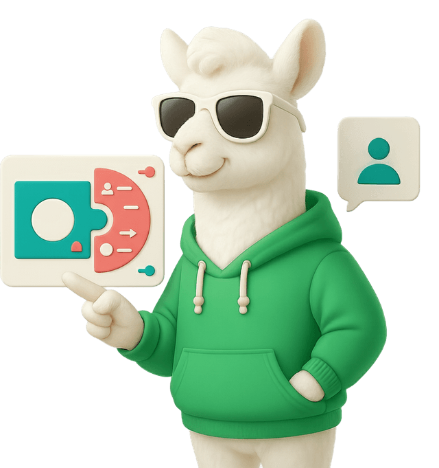 Llama with sunglasses